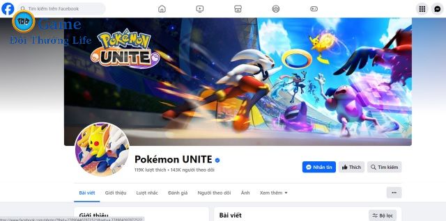 Người chơi có thể nhận code Pokemon United trên Fanpage của game